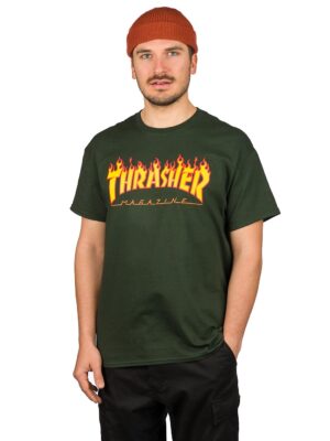Thrasher Flame T-Shirt forestgreen kaufen